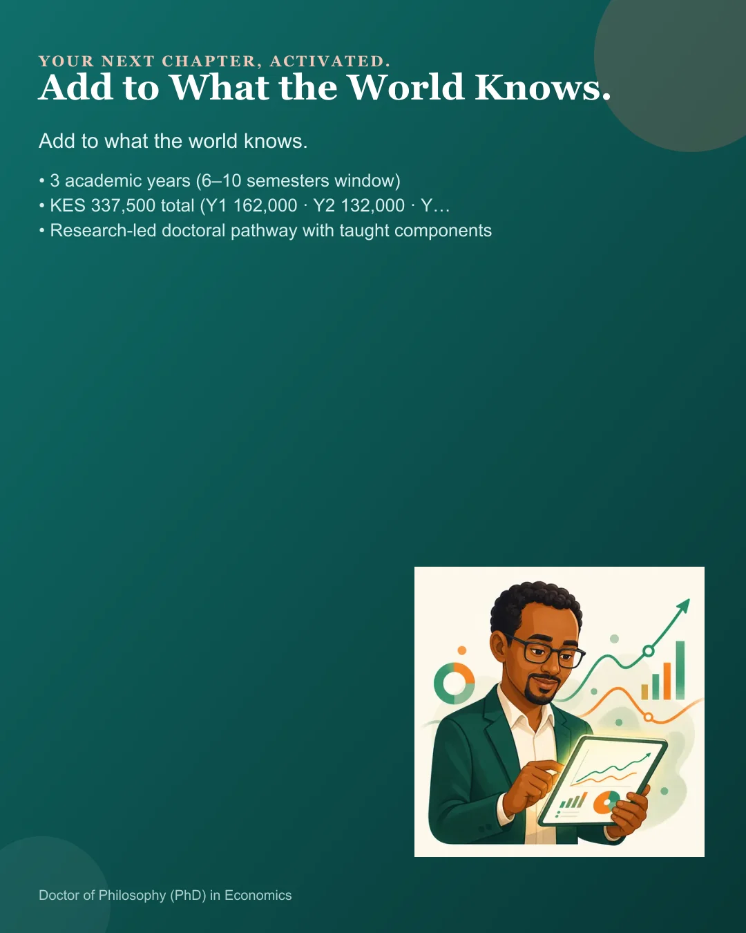 Doctor of Philosophy (PhD) in Economics — 4:5 feed card