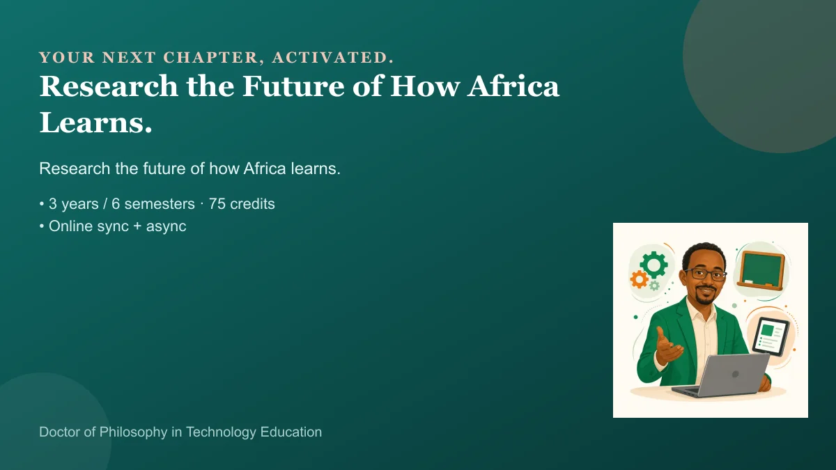 Doctor of Philosophy in Technology Education — 16:9 Open Graph card